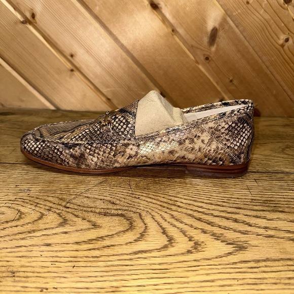 Sam Edelman Loraine Bit Gold Snake Print Loafers Classic | Women's 9M $150 - Picture 5 of 10